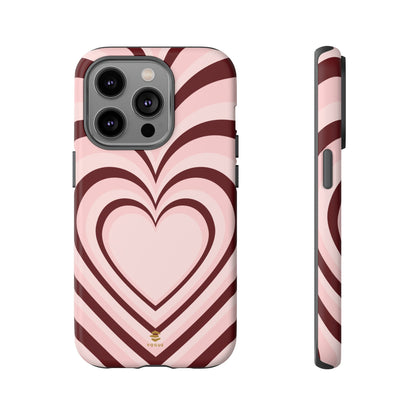 Burgundy Hearts Design - Phone Case, Love, Valentine's Day Gift for Her