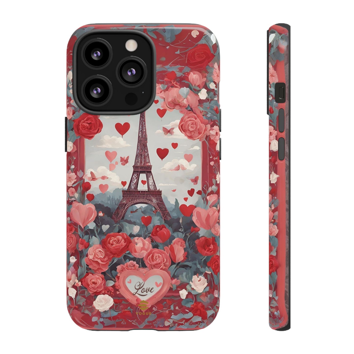 Hearts in Paris Phone Case Valentine's Day Gift for Her