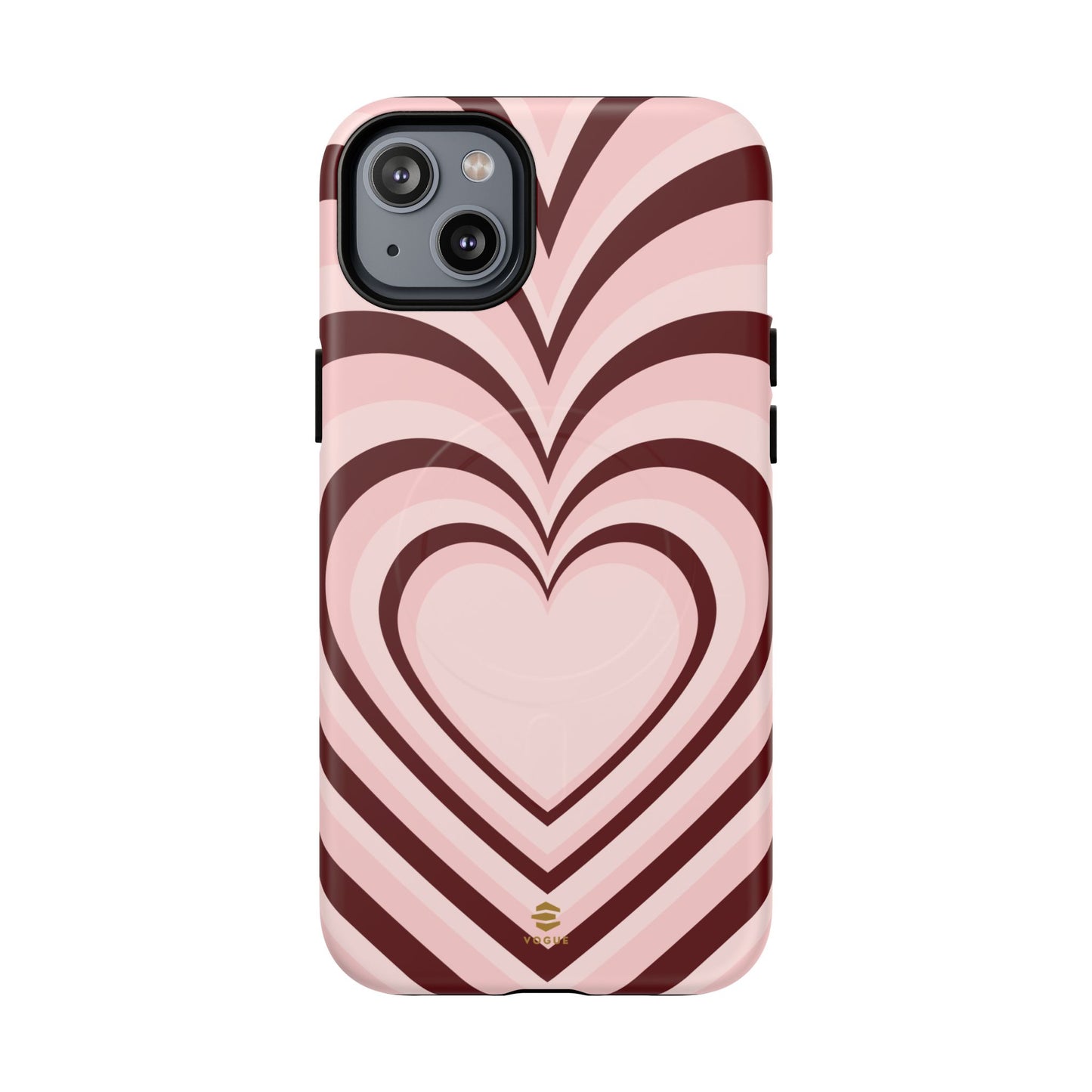 Burgundy Hearts Design - Phone Case MagSafe, Love, Valentine's Day Gift for Her