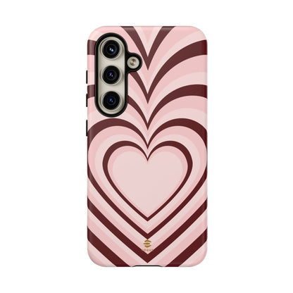 Burgundy Hearts Design - Phone Case, Love, Valentine's Day Gift for Her Samsung Galaxy