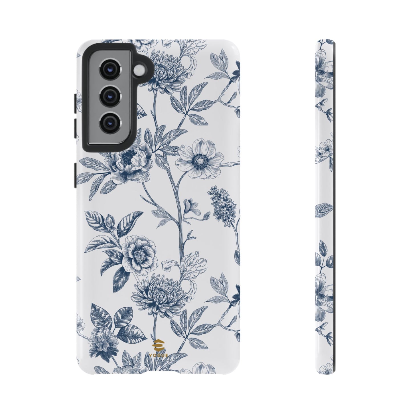 Floral Line Art Tough Phone Case Samsung