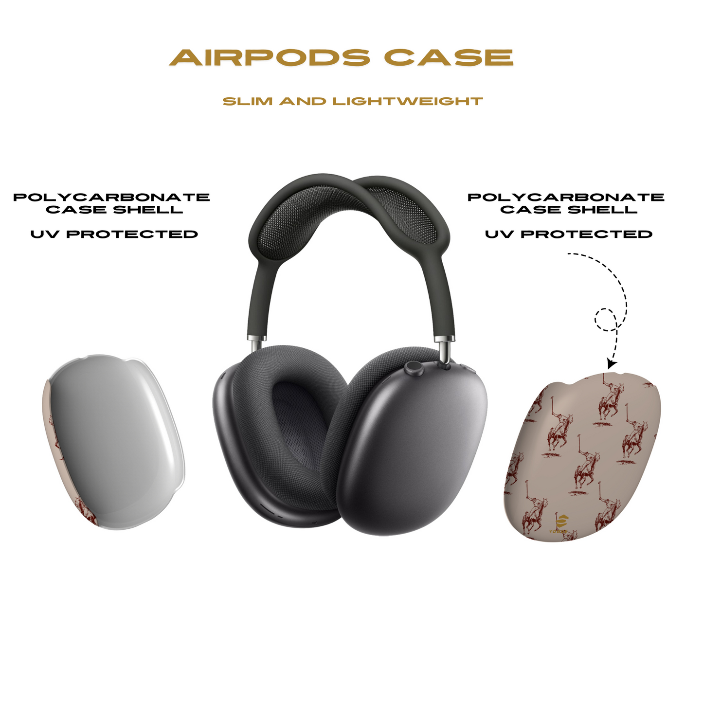 Polo Player Brown AirPod Max Cases