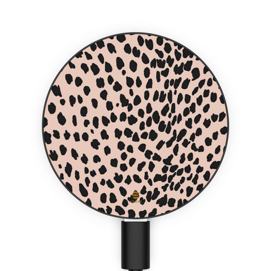 Beige Animal Print Magnetic Induction Charger