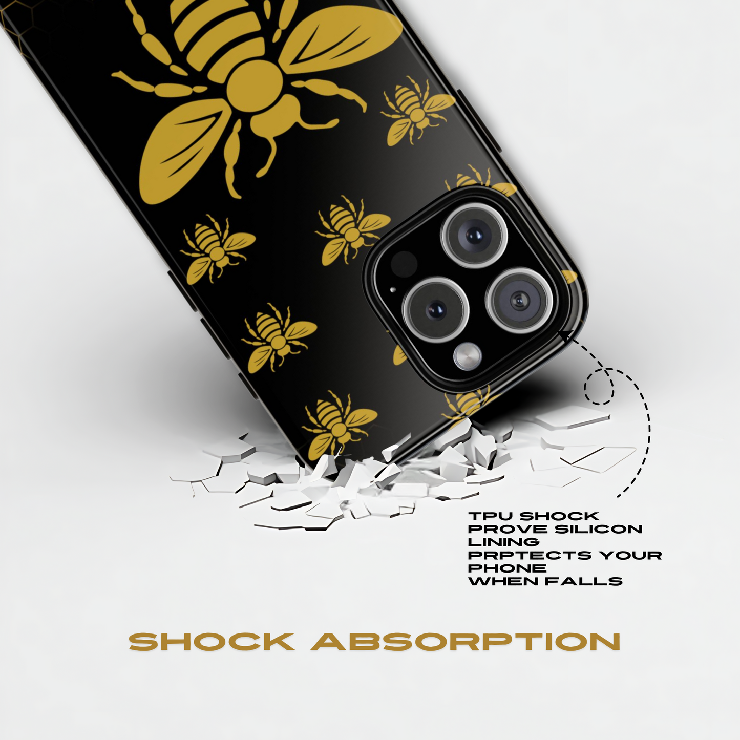 Funda para iPhone con diseño de abeja reina