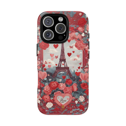 Hearts in Paris Phone Case Valentine's Day Gift for Her