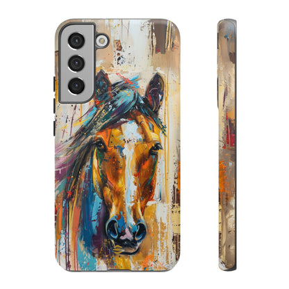 Horse Art Phone Case - Samsung Galaxy - Tough Case - Brown