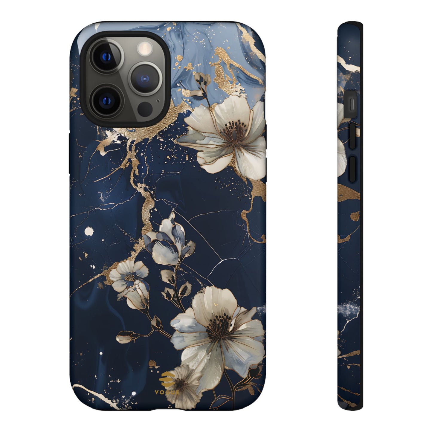 Funda para iPhone con diseño floral de mármol