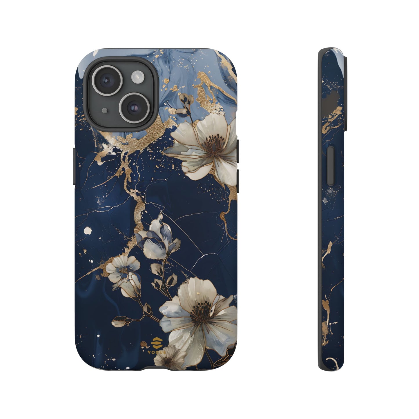 Funda para iPhone con diseño floral de mármol