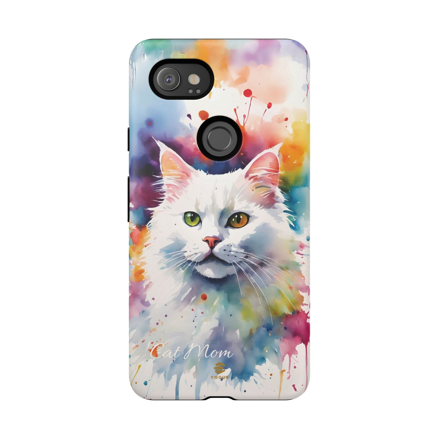 Custom White Cat Google Pixel Tough Phone Case