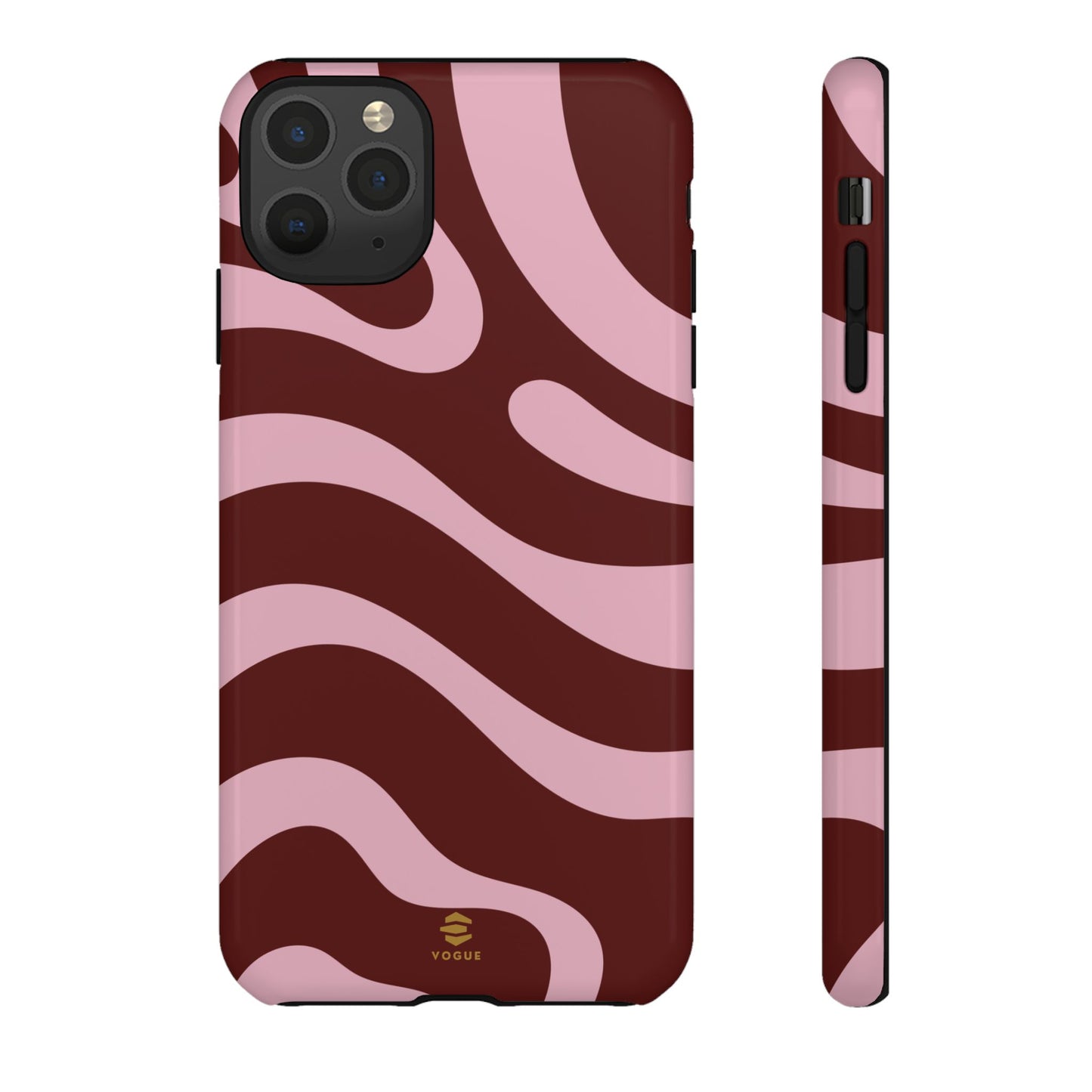 Maroon Ripple iPhone Tough Case