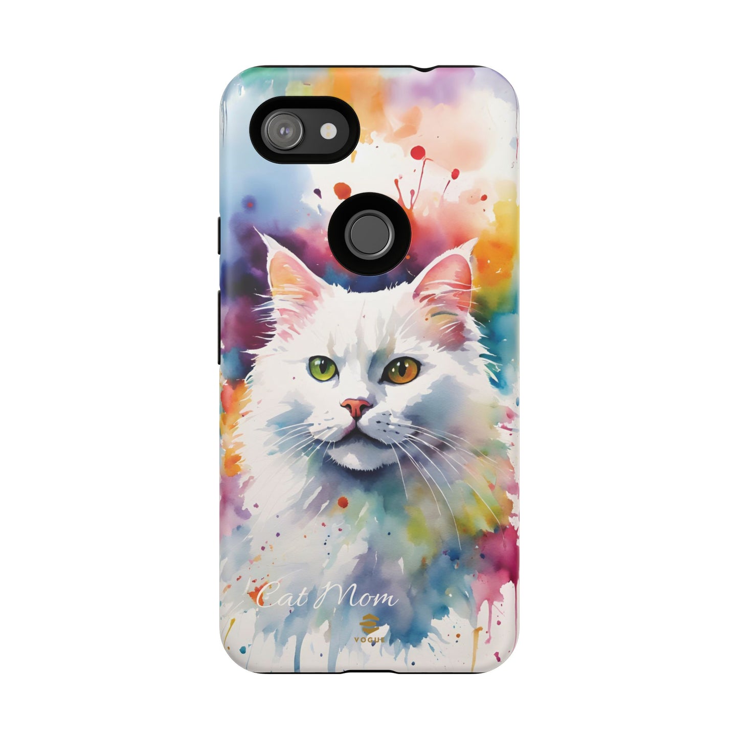 Custom White Cat Google Pixel Tough Phone Case