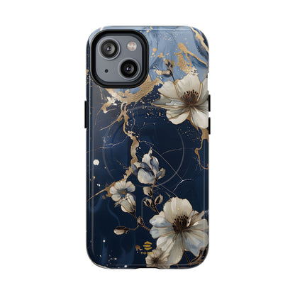 Marble Floral MagSafe iPhone Case