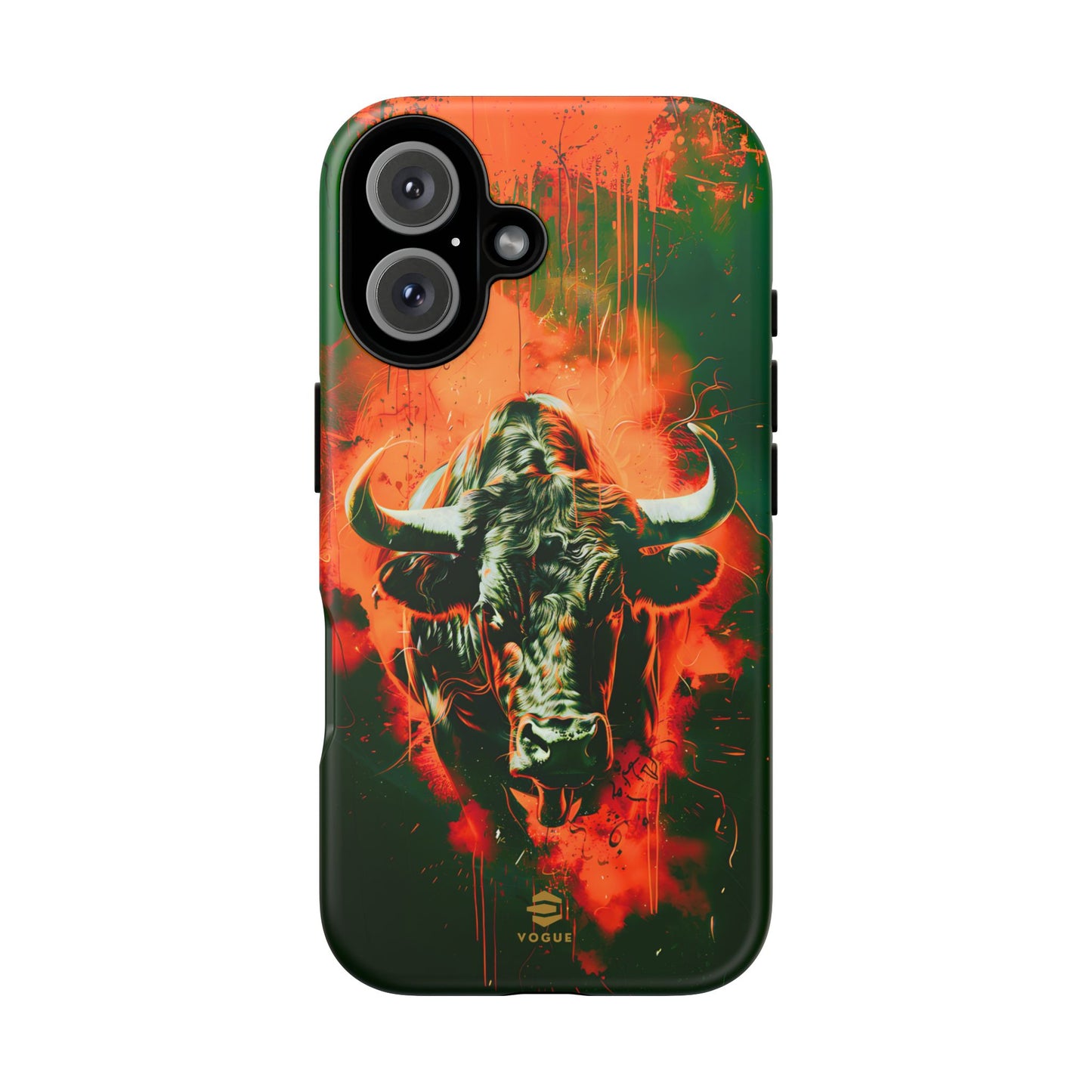 Green Bull Art iPhone Tough Case