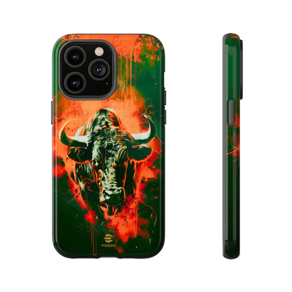 Green Bull Art iPhone Tough Case