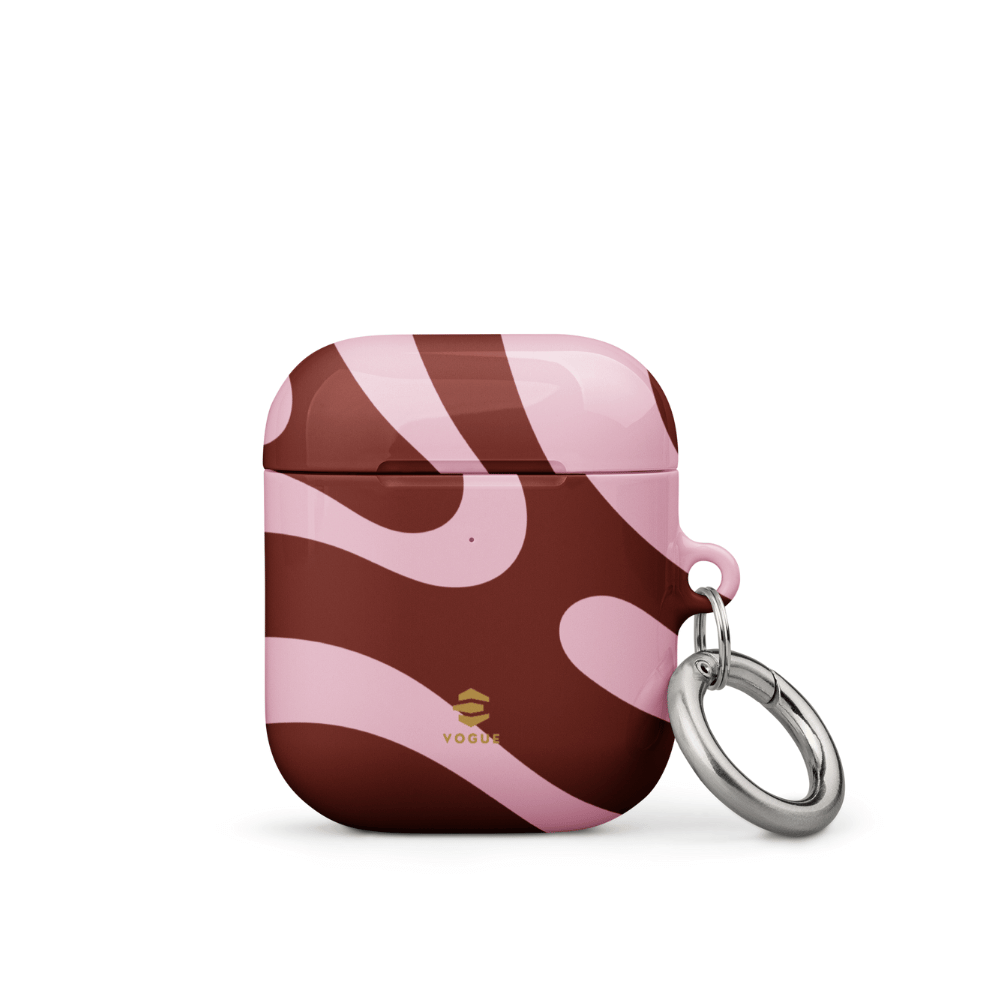 Maroon Ripple AirPod Case