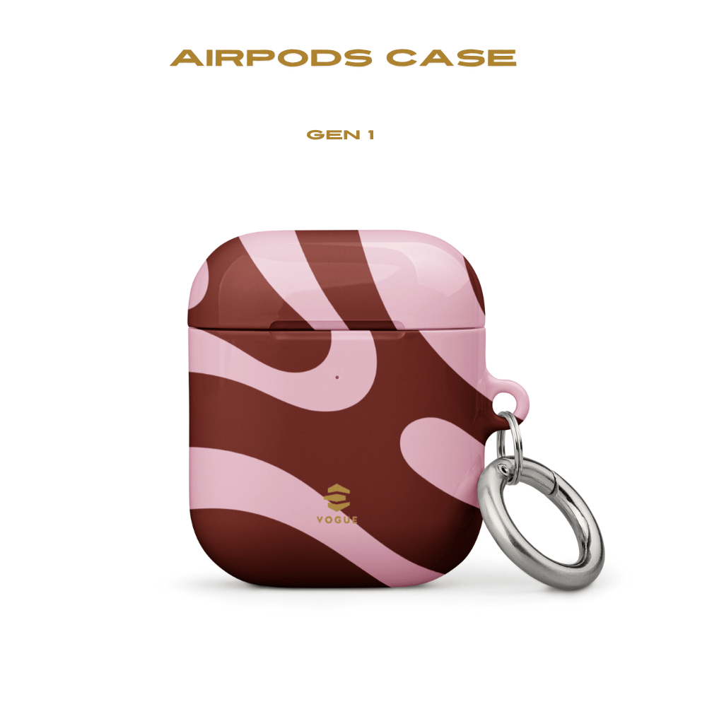 Maroon Ripple AirPod Case