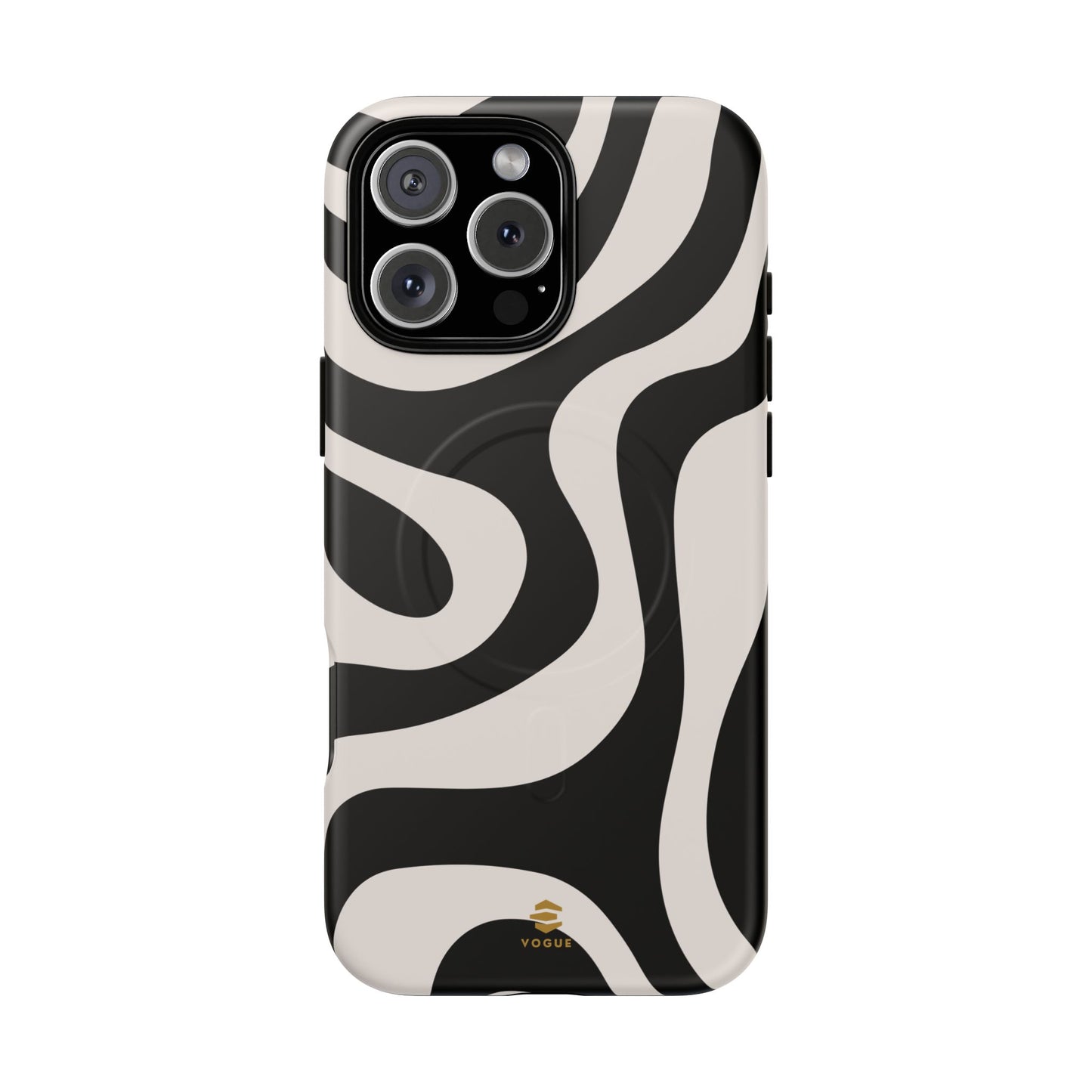 Black Swirl MagSafe iPhone Case