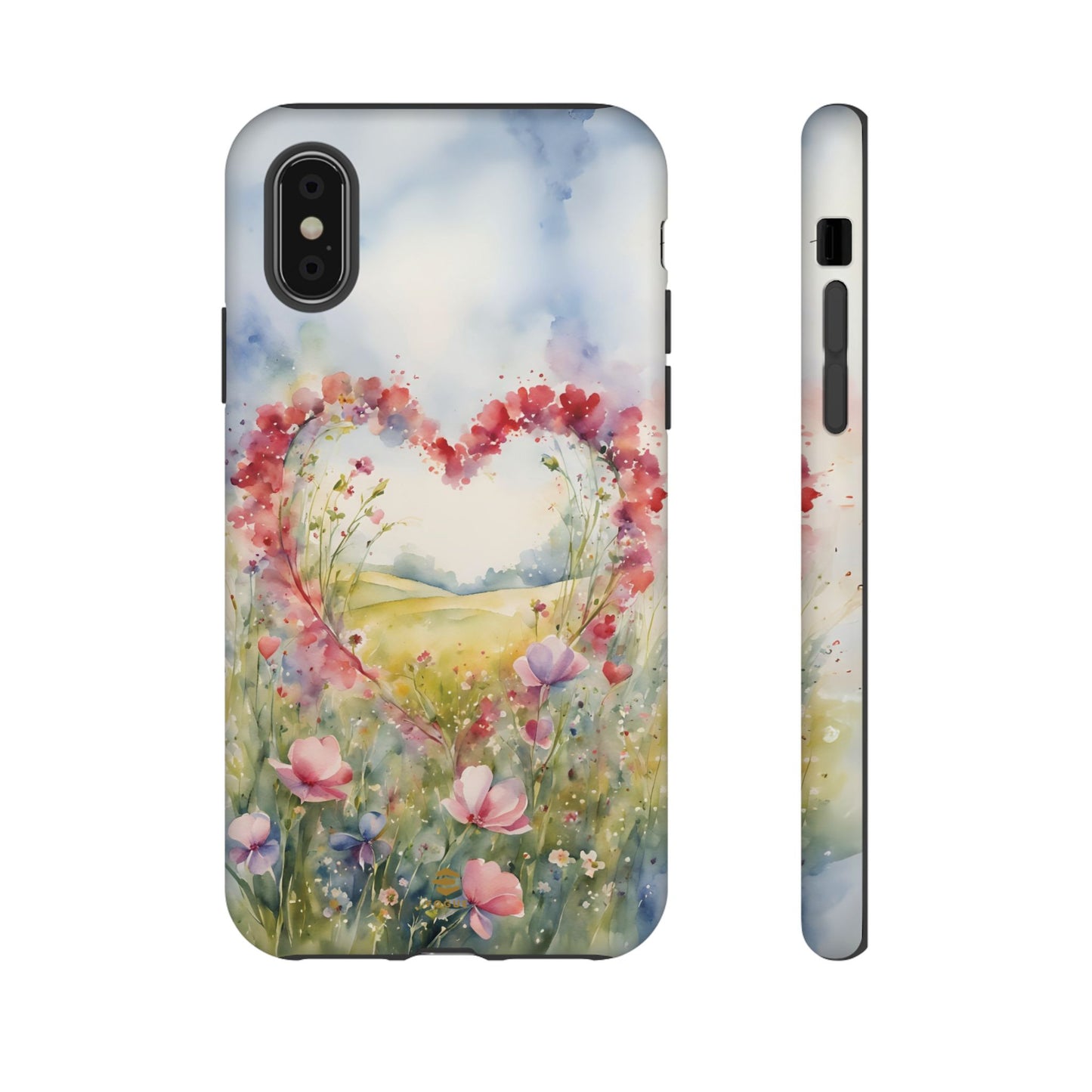 Flower heart iPhone Tough Case