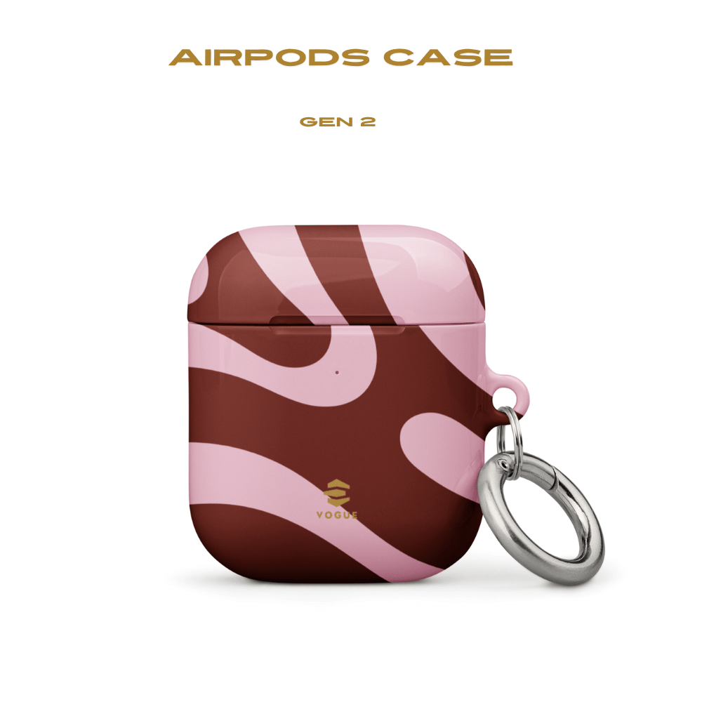 Maroon Ripple AirPod Case