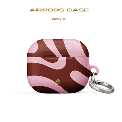 Maroon Ripple AirPod Case