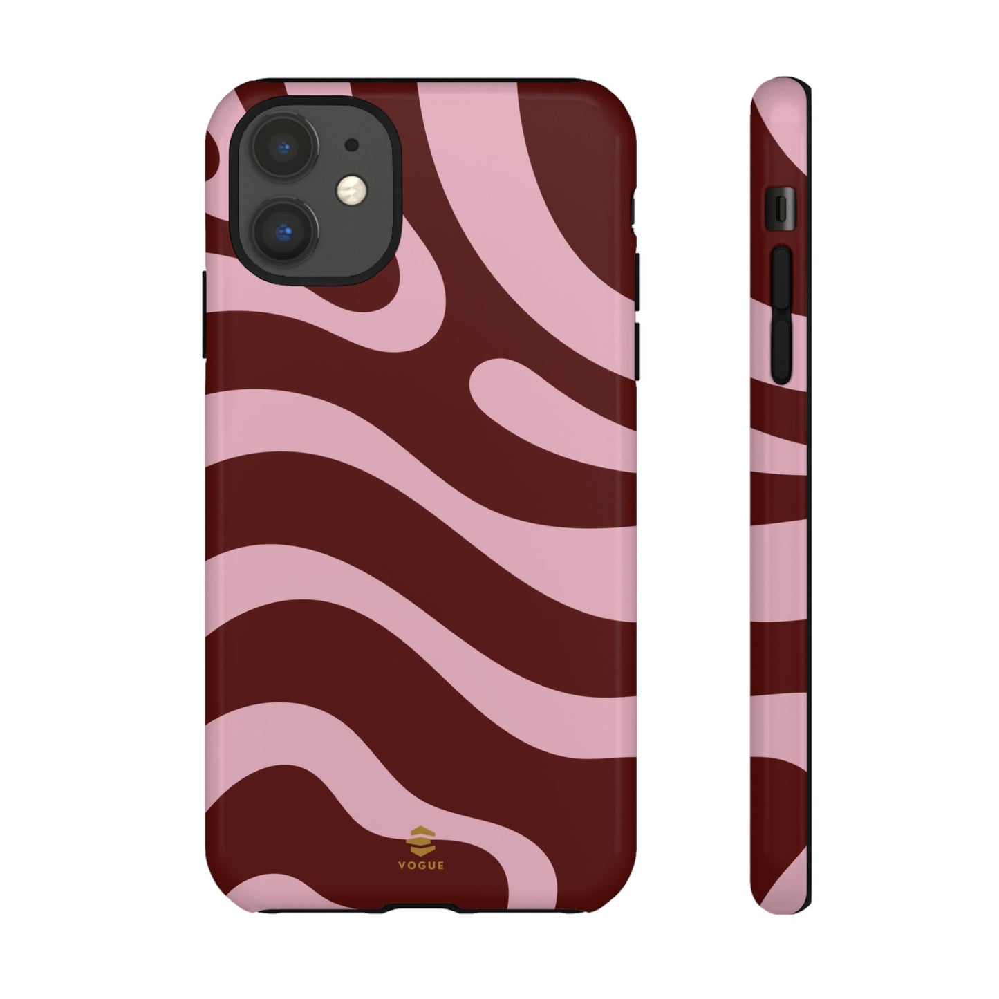 Maroon Ripple iPhone Tough Case