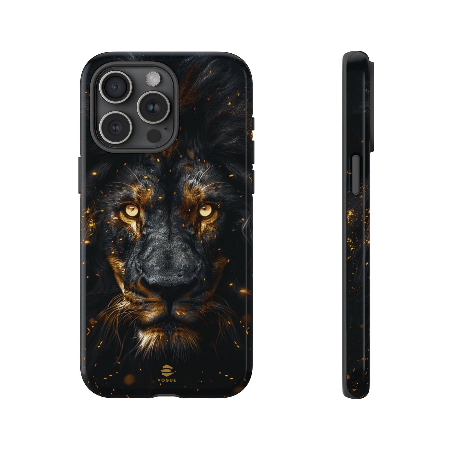 Funda para iPhone con diseño de león negro