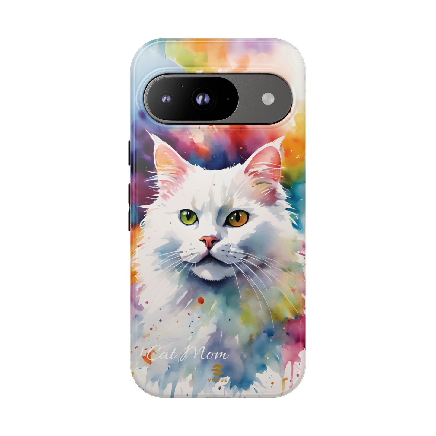 Custom White Cat Google Pixel Tough Phone Case