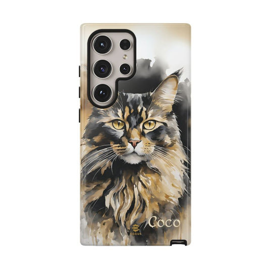 Custom Meow Cat Samsung Galaxy Tough Phone Case