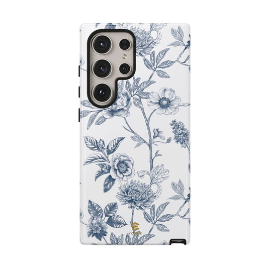 Floral Line Art Tough Phone Case Samsung