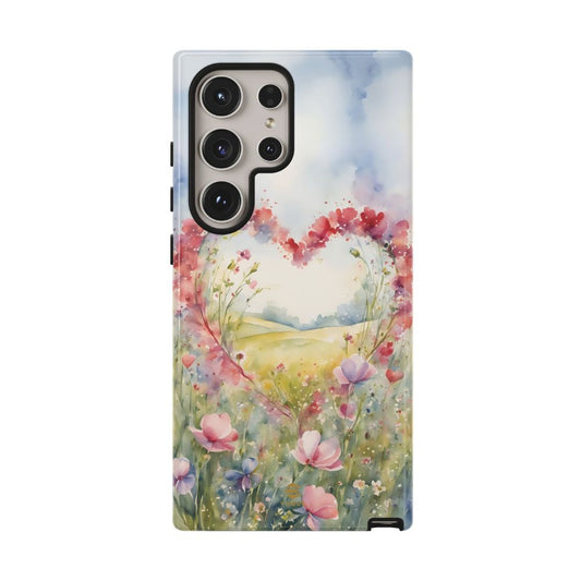 Flower heart Tough Phone Case for Samsung