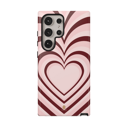 Burgundy Hearts Design - Phone Case, Love, Valentine's Day Gift for Her Samsung Galaxy