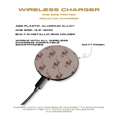 Polo Player Brown Induction Charger