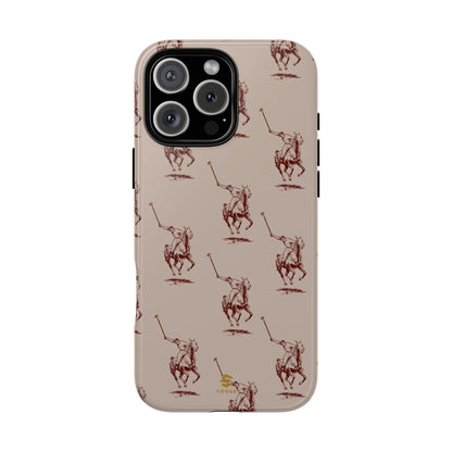 Polo Player Brown iPhone Cases