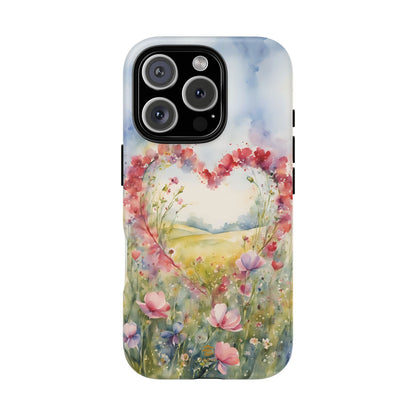 Flower heart iPhone Tough Case