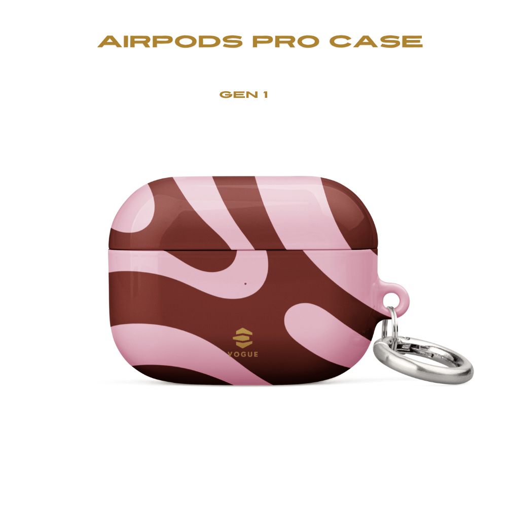 Maroon Ripple AirPod Case