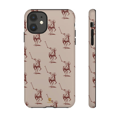 Polo Player Brown iPhone Cases