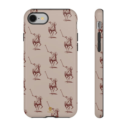 Polo Player Brown iPhone Cases