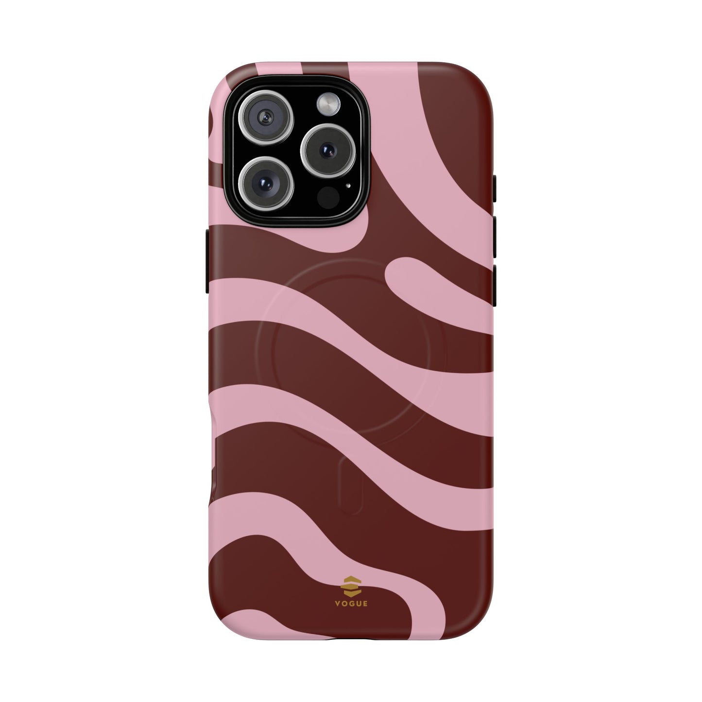 Maroon Ripple MagSafe iPhone Case