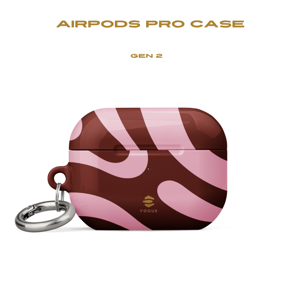 Maroon Ripple AirPod Case