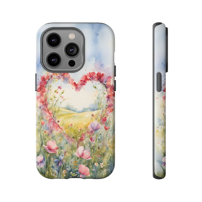 Flower heart iPhone Tough Case
