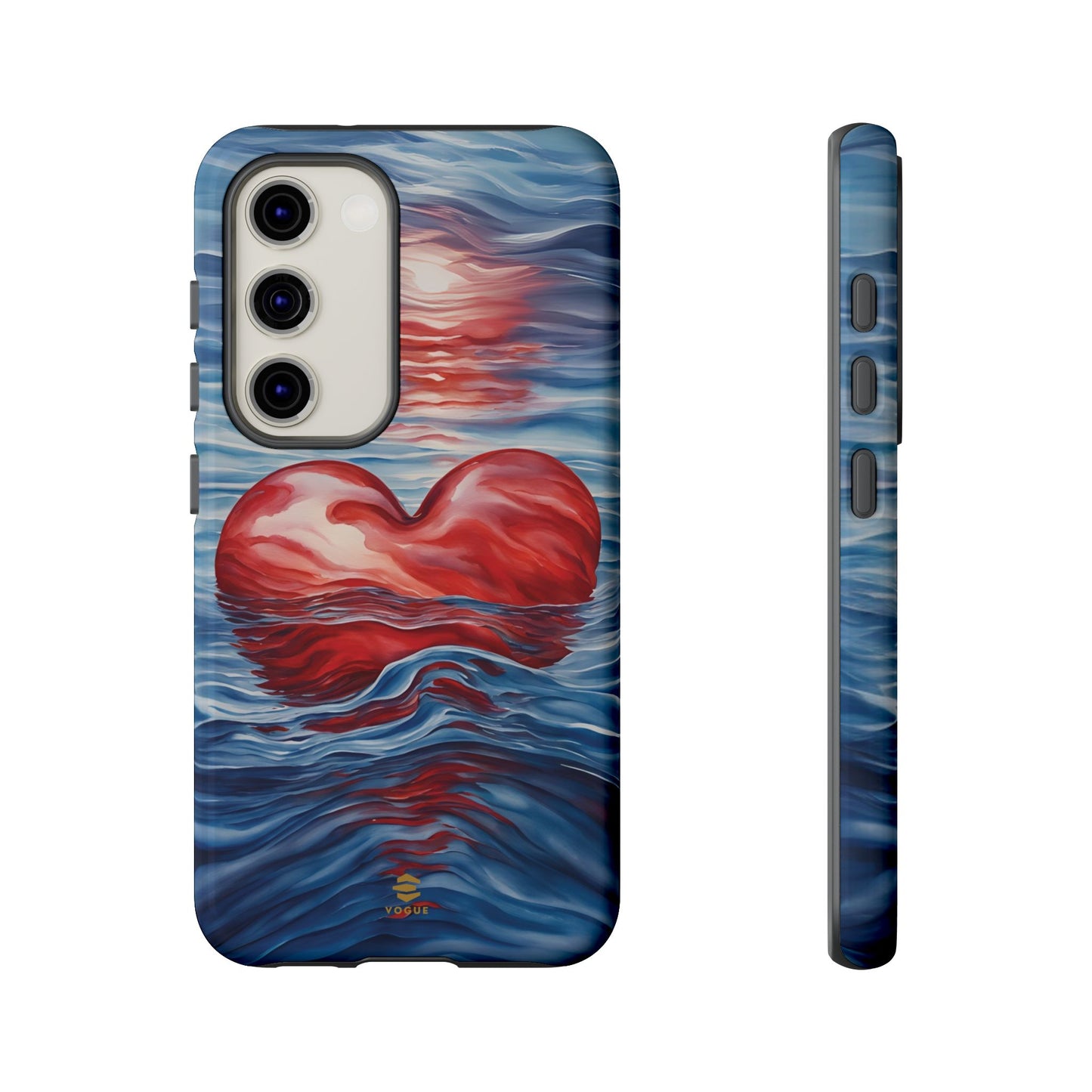 Deep devotion Red Heart Samsung Tough Case red and blue Durable protective Cover