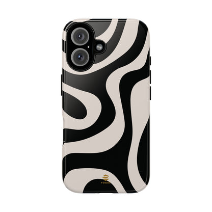 Black Swirl iPhone Tough Case