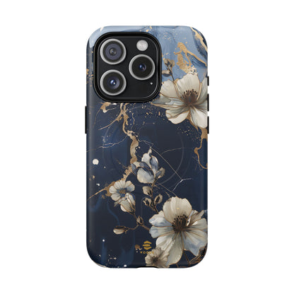 Marble Floral MagSafe iPhone Case