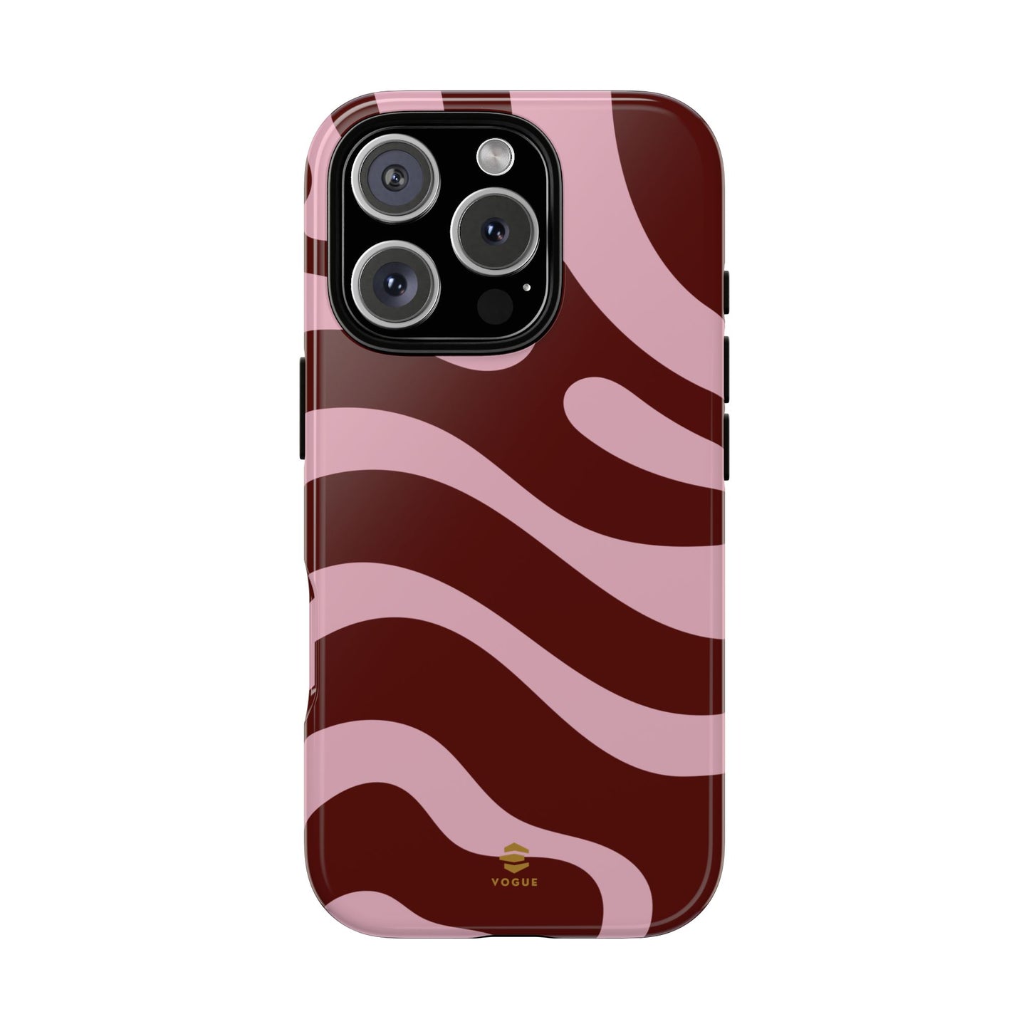 Maroon Ripple iPhone Tough Case