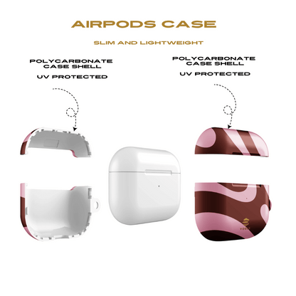 Maroon Ripple AirPod Case