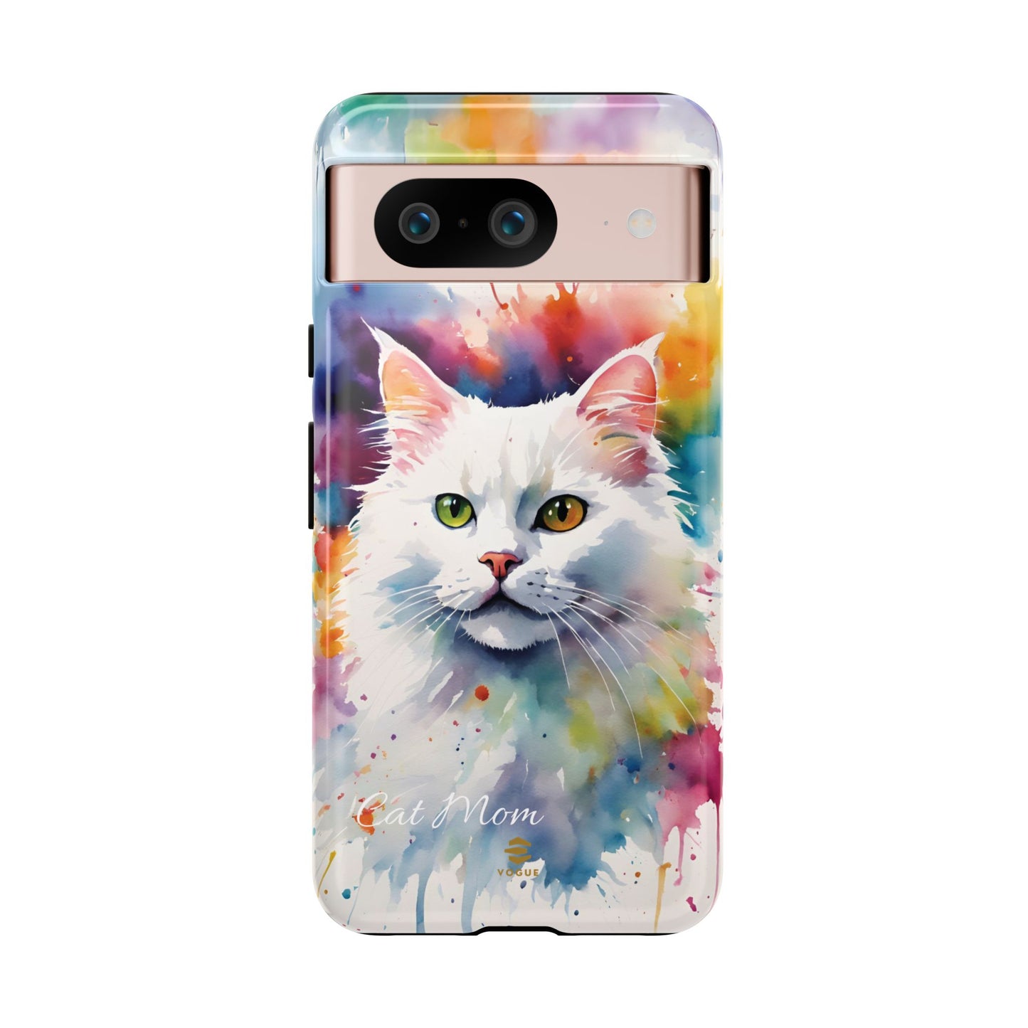Custom White Cat Google Pixel Tough Phone Case