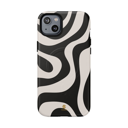 Black Swirl MagSafe iPhone Case