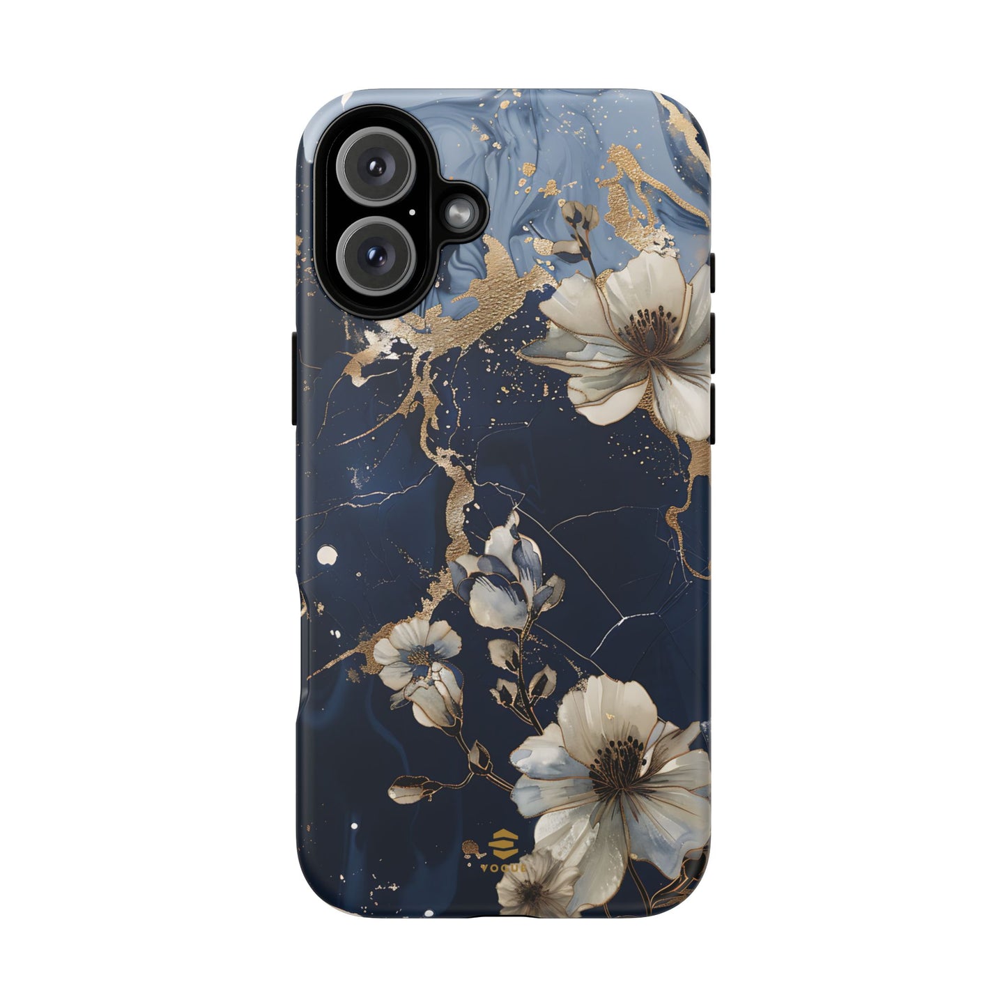 Funda para iPhone con diseño floral de mármol