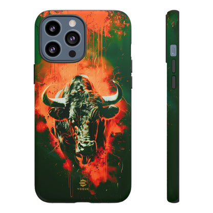 Green Bull Art iPhone Tough Case