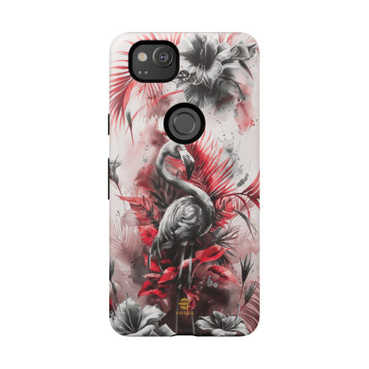 Flamingo Tropical Design Tough Phone Case Pixel